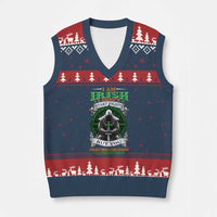 Irish Pride V-Neck Knit Sweater Vest I Am Irish I Don't Start Fights But You Can Bet Your Lucky Charms - Wonder Print Shop