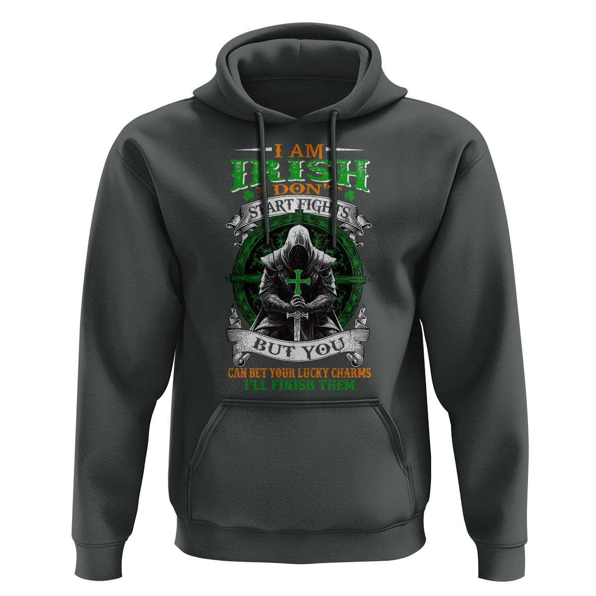 Irish Pride Hoodie I Am Irish I Don't Start Fights But You Can Bet Your Lucky Charms