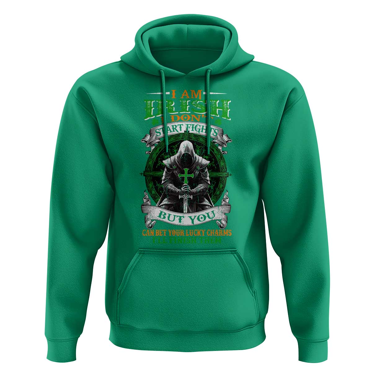 Irish Pride Hoodie I Am Irish I Don't Start Fights But You Can Bet Your Lucky Charms