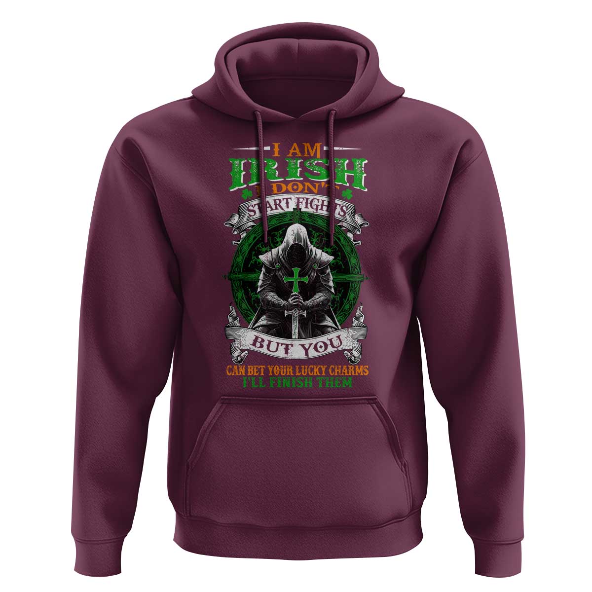 Irish Pride Hoodie I Am Irish I Don't Start Fights But You Can Bet Your Lucky Charms