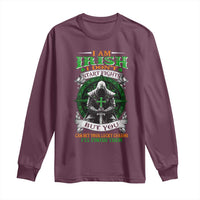 Irish Pride Long Sleeve Shirt I Am Irish I Don't Start Fights But You Can Bet Your Lucky Charms
