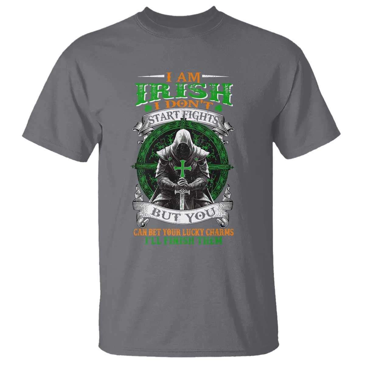 Irish Pride T Shirt I Am Irish I Don't Start Fights But You Can Bet Your Lucky Charms