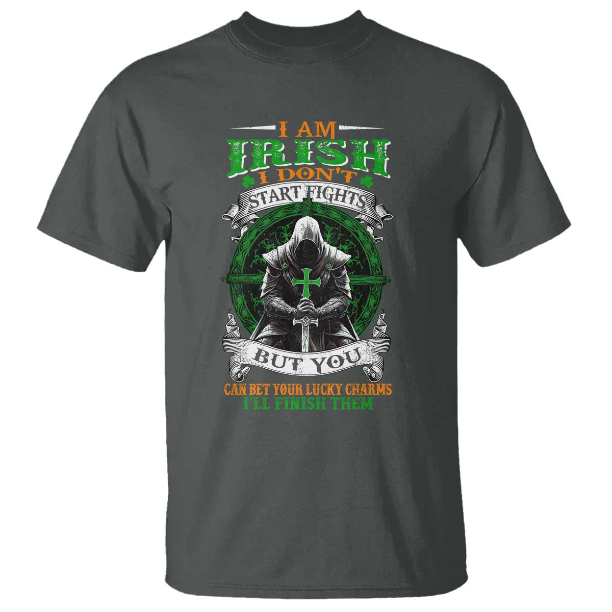 Irish Pride T Shirt I Am Irish I Don't Start Fights But You Can Bet Your Lucky Charms