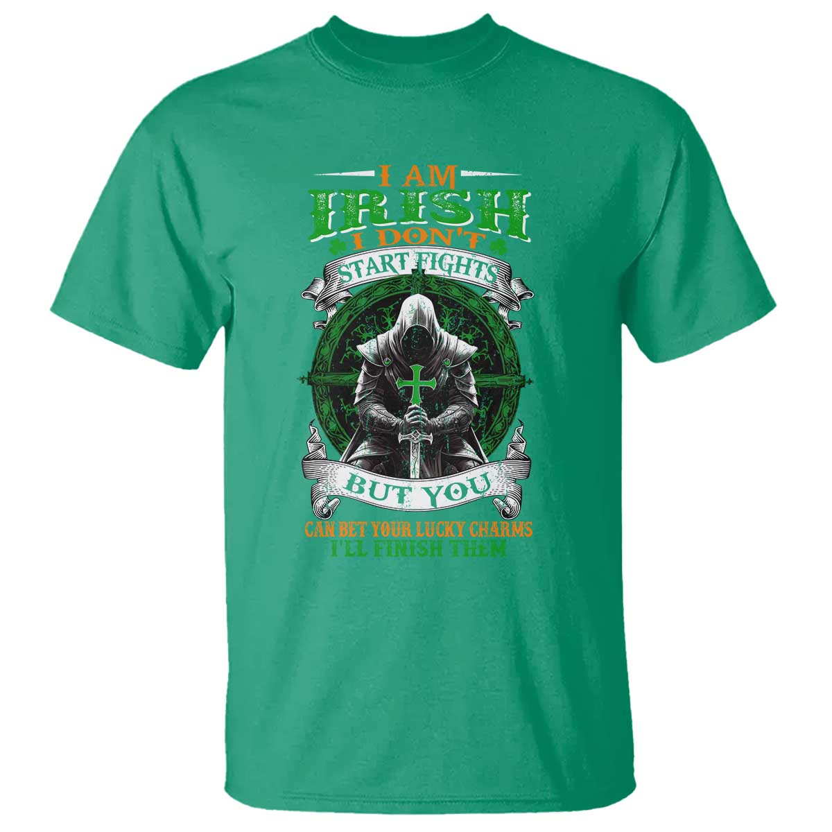 Irish Pride T Shirt I Am Irish I Don't Start Fights But You Can Bet Your Lucky Charms