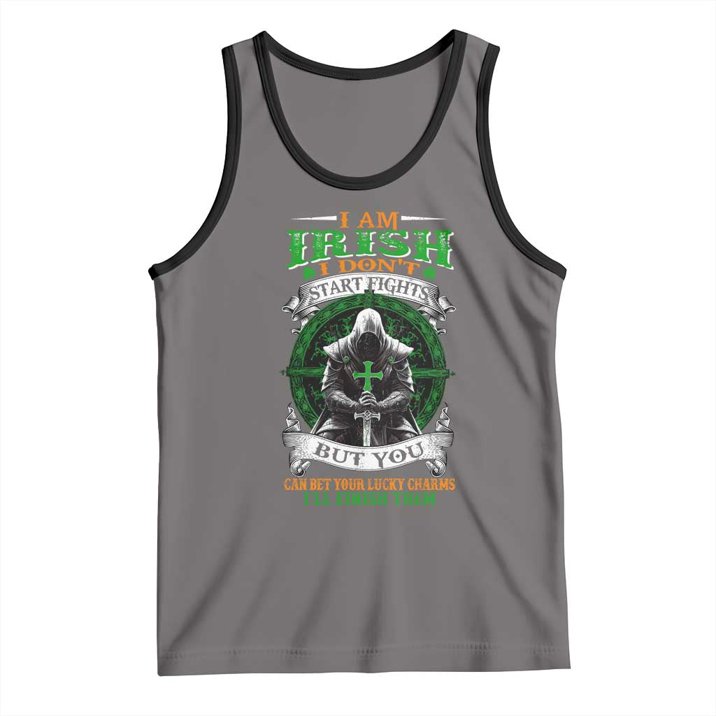 Irish Pride Tank Top I Am Irish I Don't Start Fights But You Can Bet Your Lucky Charms
