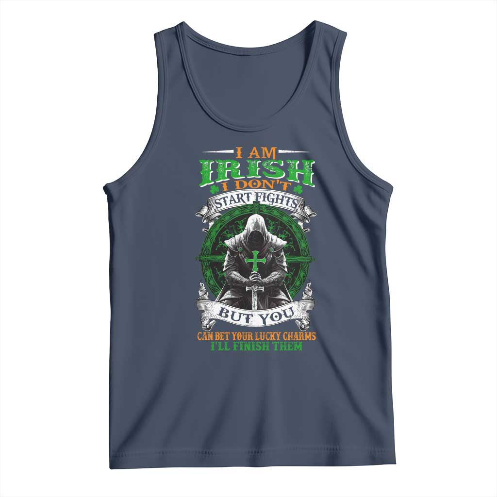 Irish Pride Tank Top I Am Irish I Don't Start Fights But You Can Bet Your Lucky Charms