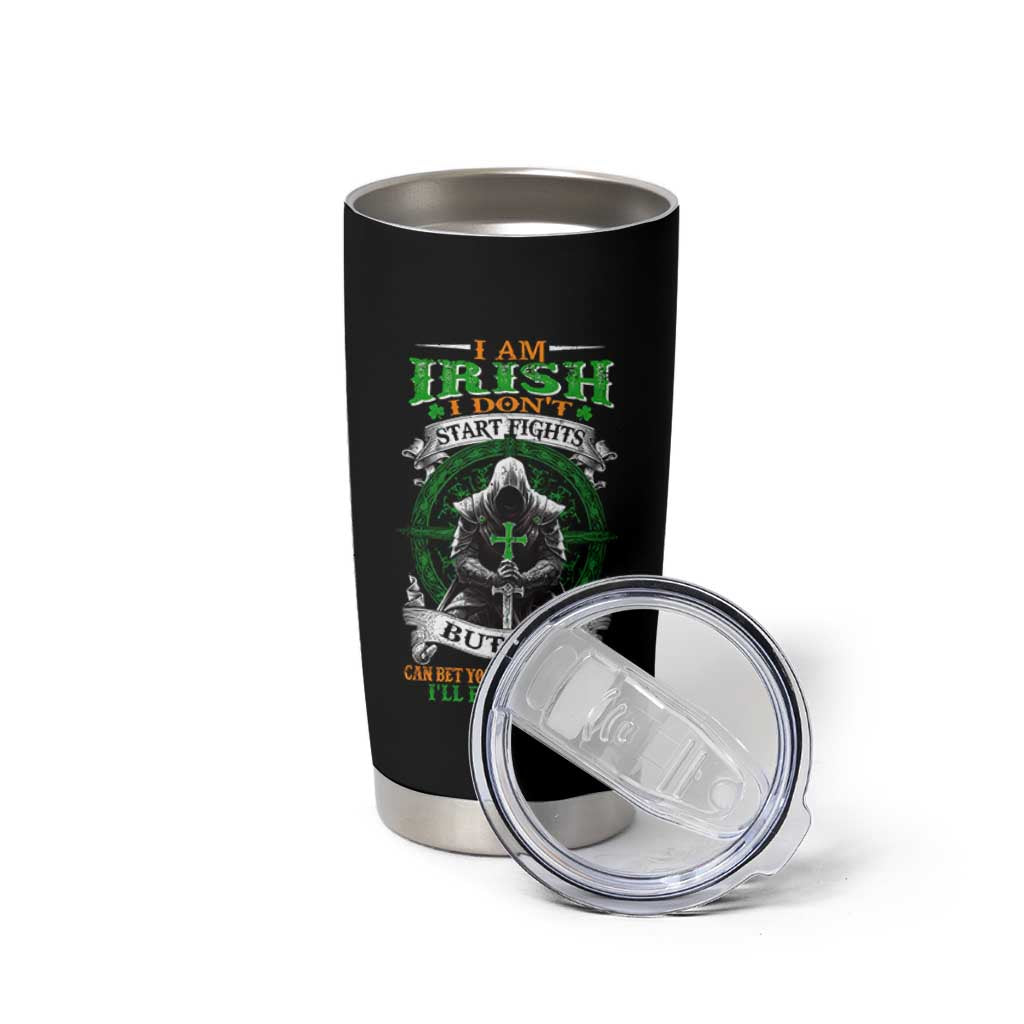 Irish Pride Tumbler Cup I Am Irish I Don't Start Fights But You Can Bet Your Lucky Charms