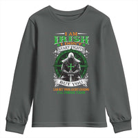 Irish Pride Youth Sweatshirt I Am Irish I Don't Start Fights But You Can Bet Your Lucky Charms