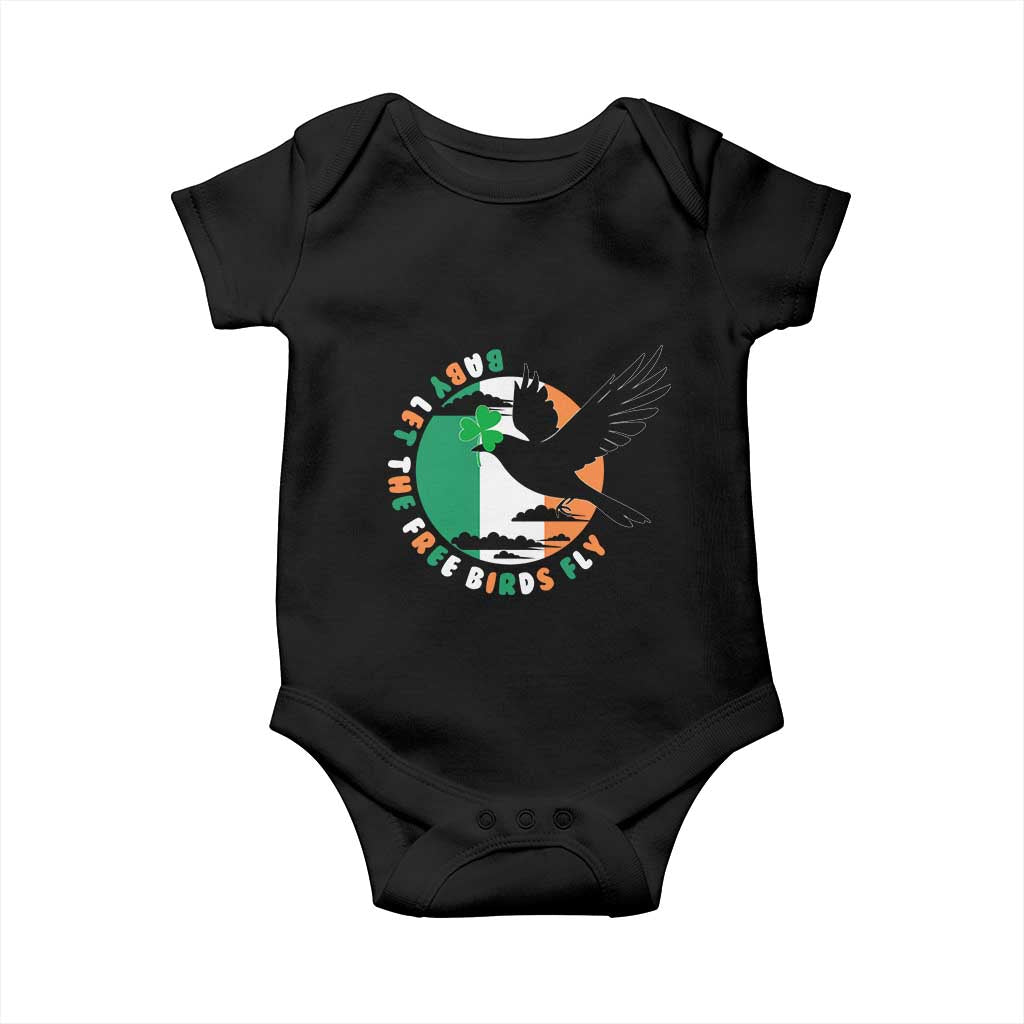 Irish Pride Baby Onesie Baby Let The Free Birds Fly Ireland Flag Shamrock