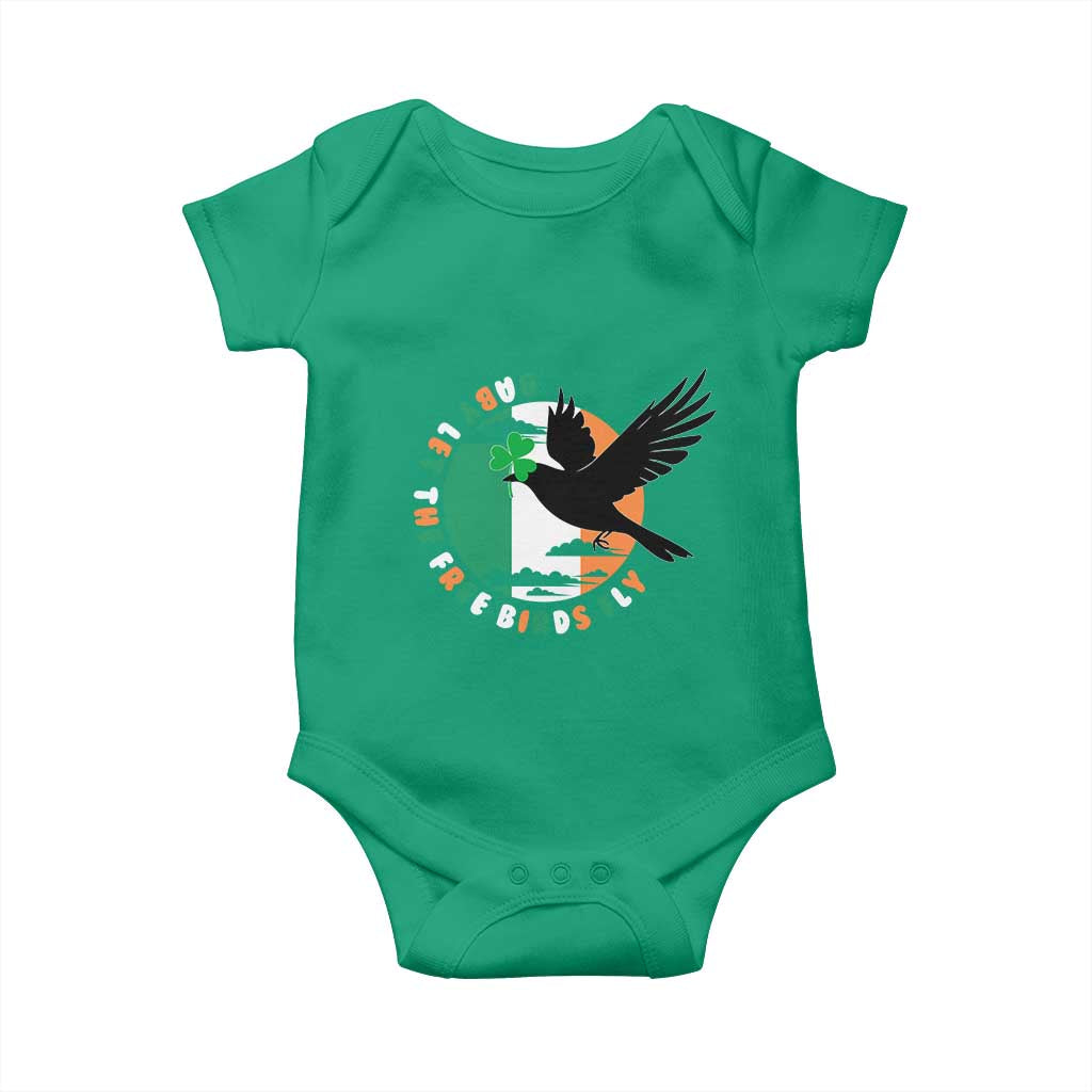 Irish Pride Baby Onesie Baby Let The Free Birds Fly Ireland Flag Shamrock