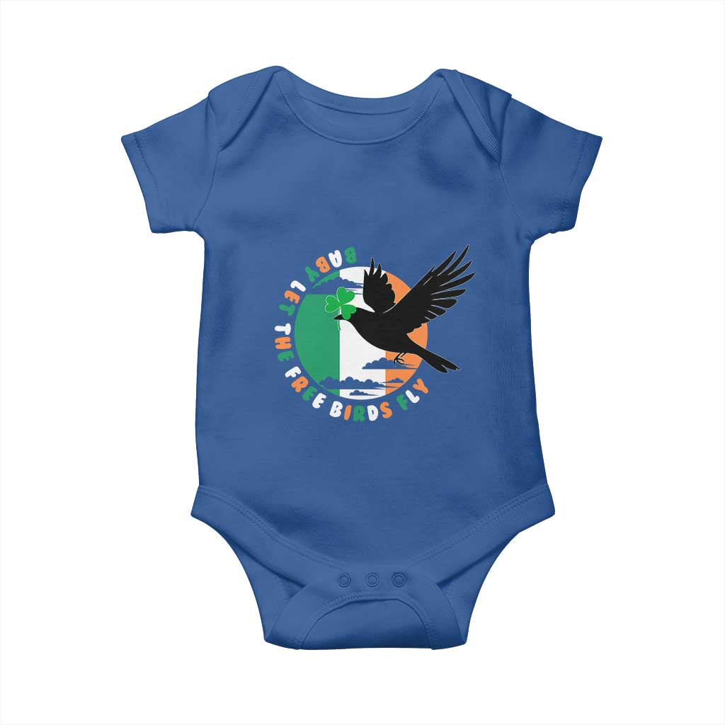 Irish Pride Baby Onesie Baby Let The Free Birds Fly Ireland Flag Shamrock