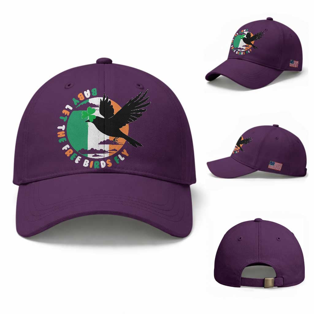 Irish Pride Baseball Cap Baby Let The Free Birds Fly Ireland Flag Shamrock