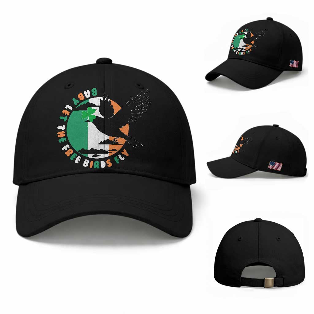 Irish Pride Baseball Cap Baby Let The Free Birds Fly Ireland Flag Shamrock