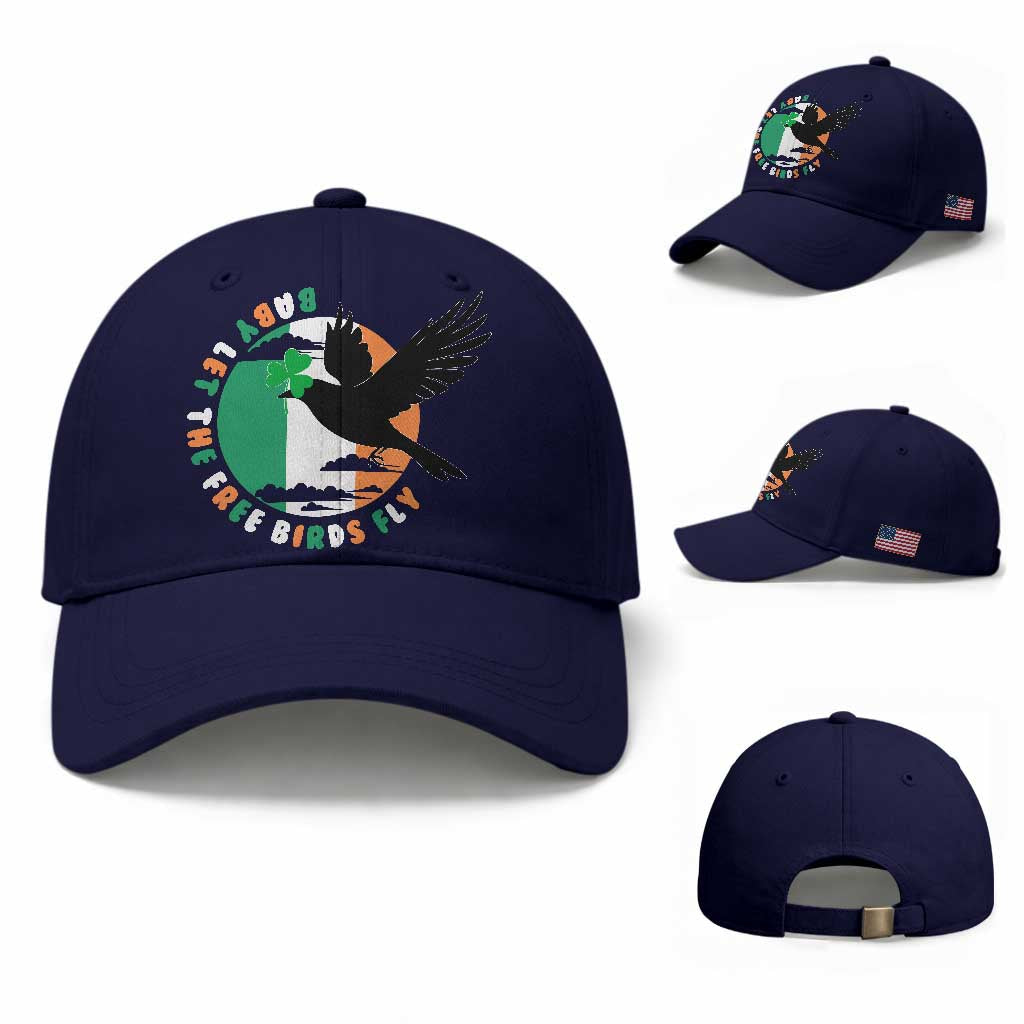 Irish Pride Baseball Cap Baby Let The Free Birds Fly Ireland Flag Shamrock