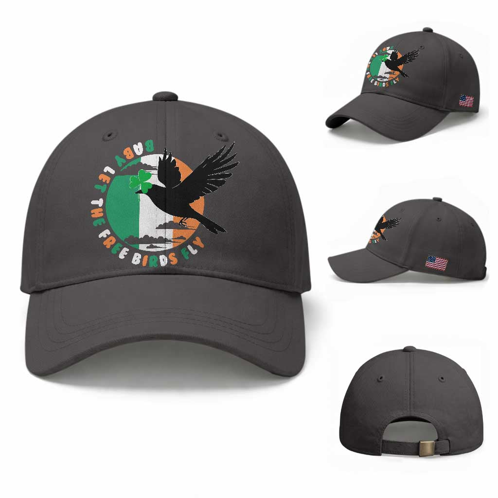 Irish Pride Baseball Cap Baby Let The Free Birds Fly Ireland Flag Shamrock