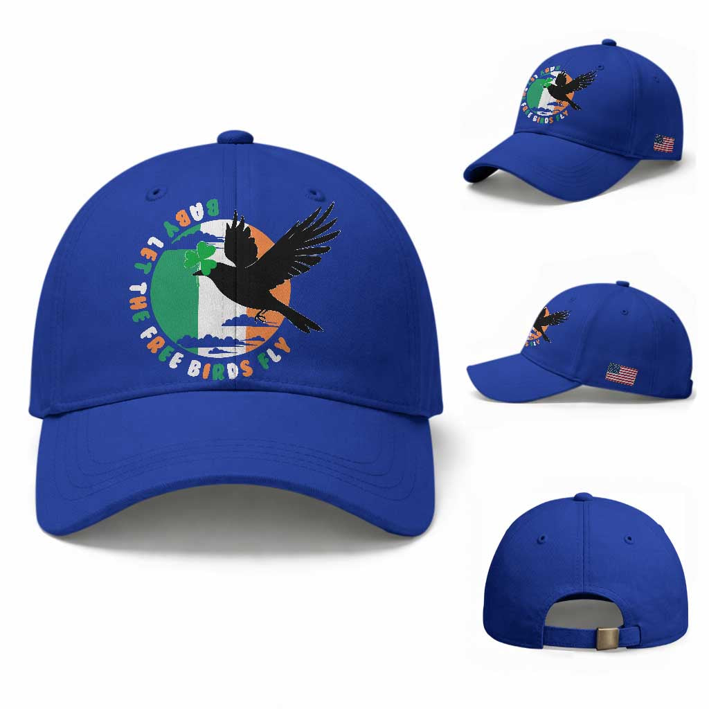 Irish Pride Baseball Cap Baby Let The Free Birds Fly Ireland Flag Shamrock
