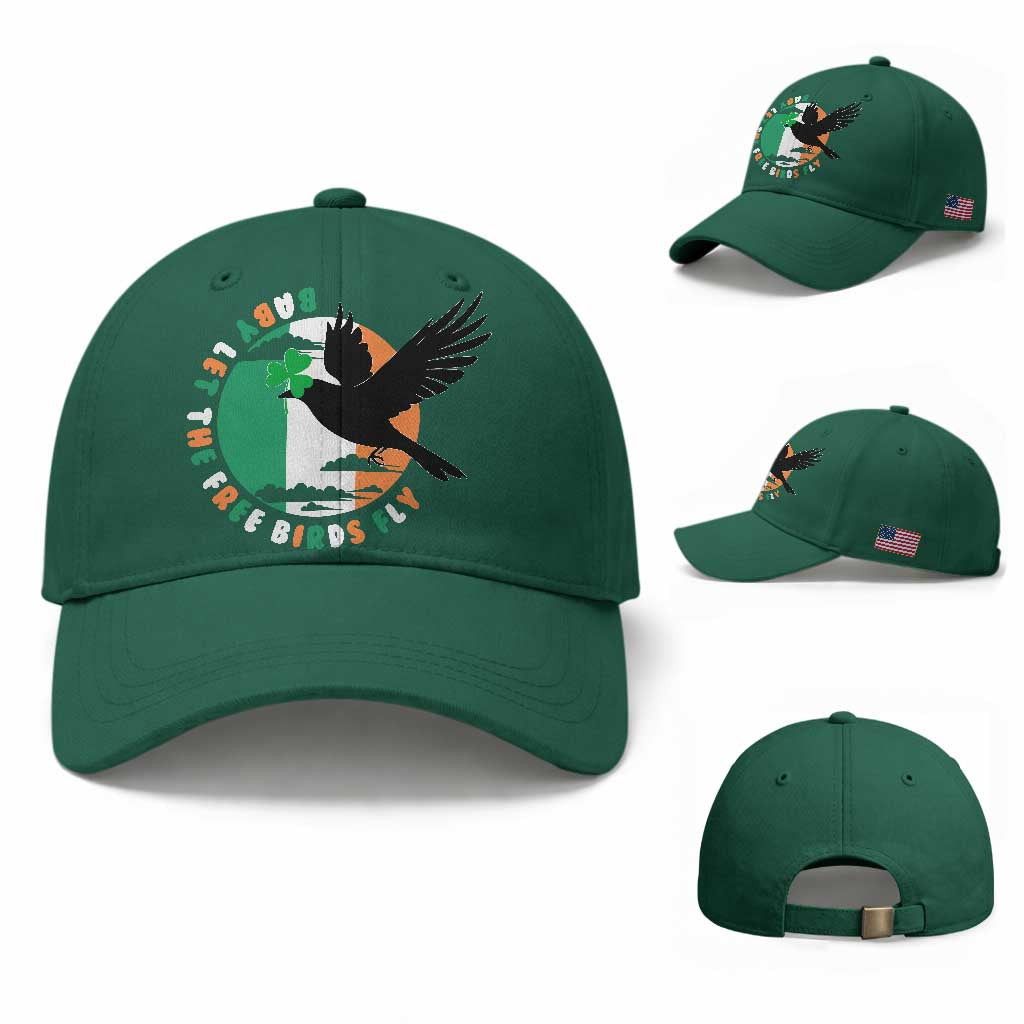Irish Pride Baseball Cap Baby Let The Free Birds Fly Ireland Flag Shamrock