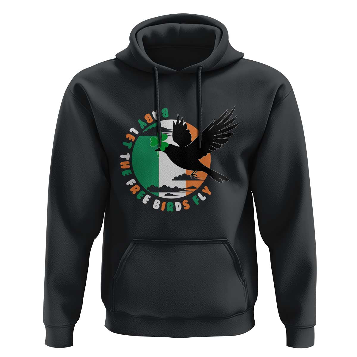 Irish Pride Hoodie Baby Let The Free Birds Fly Ireland Flag Shamrock