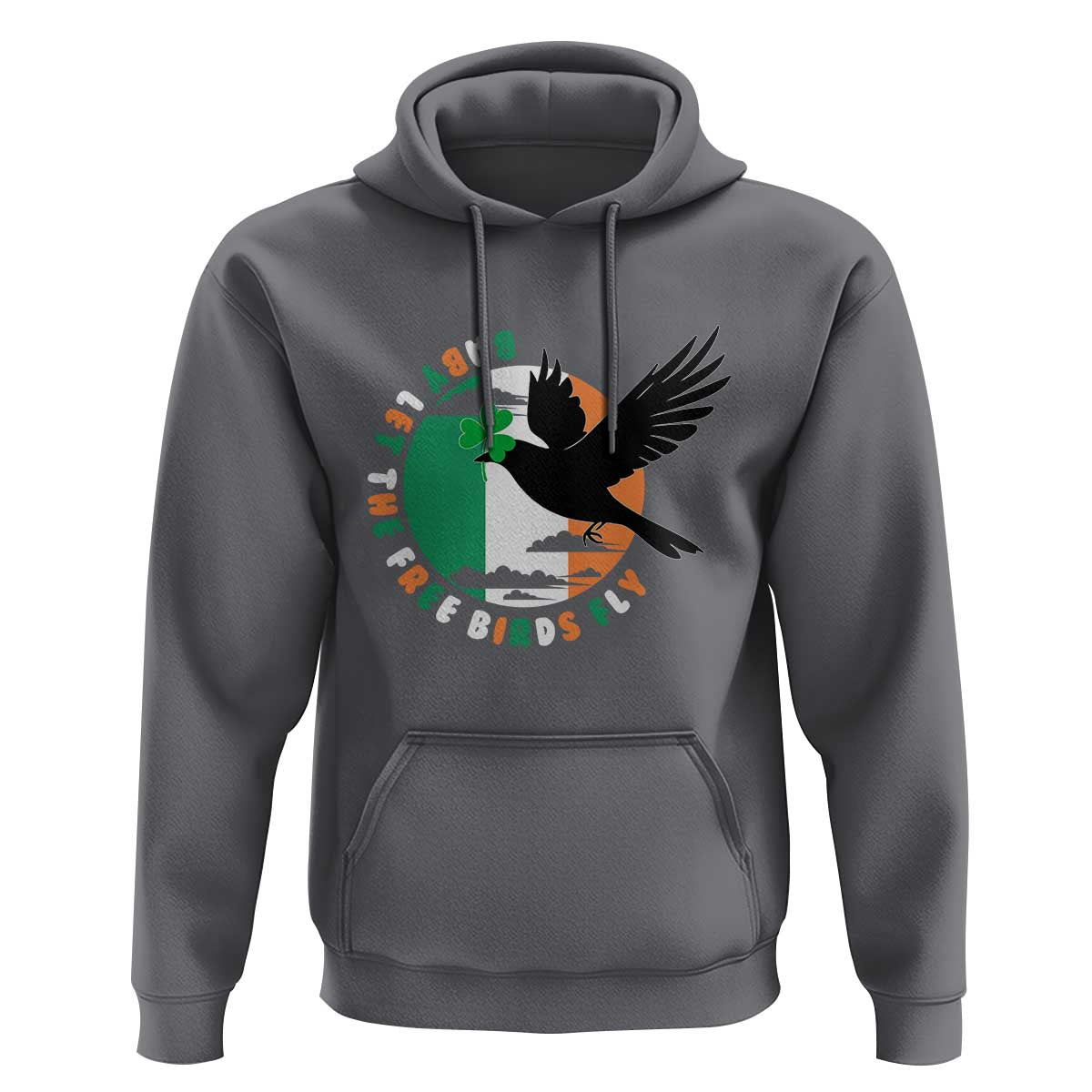 Irish Pride Hoodie Baby Let The Free Birds Fly Ireland Flag Shamrock