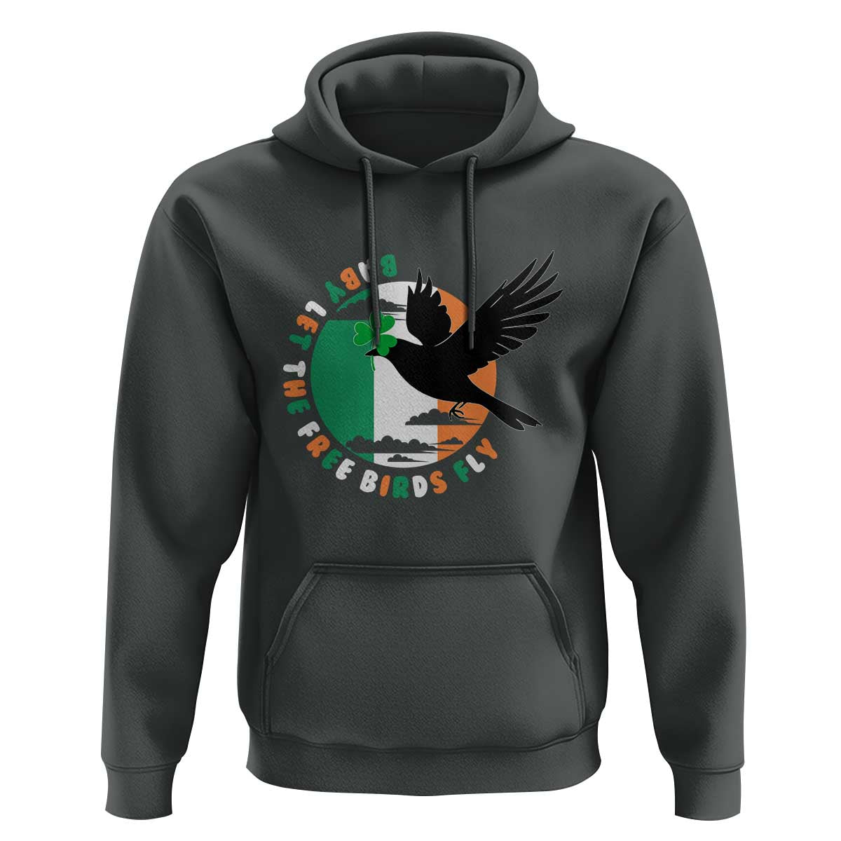 Irish Pride Hoodie Baby Let The Free Birds Fly Ireland Flag Shamrock
