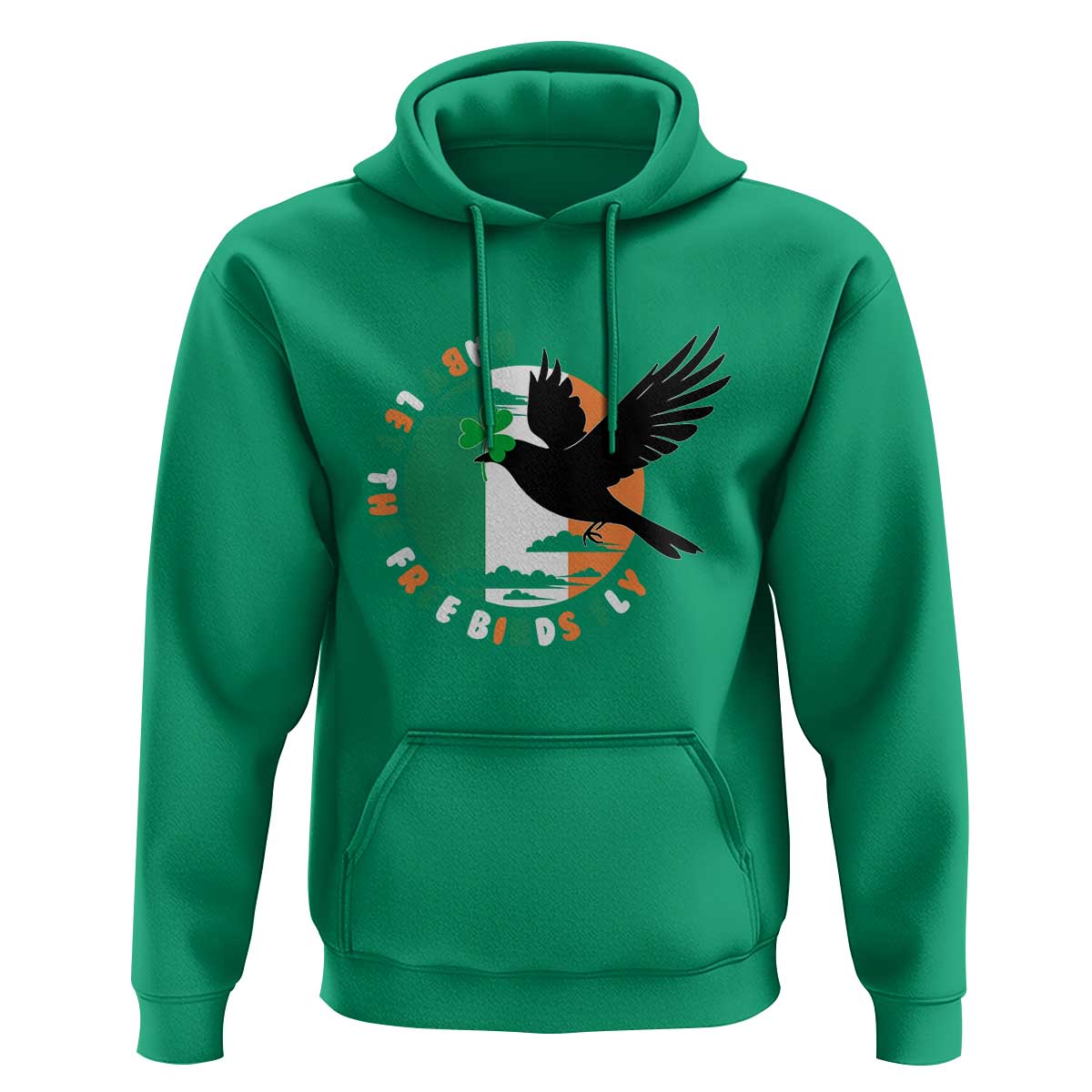 Irish Pride Hoodie Baby Let The Free Birds Fly Ireland Flag Shamrock