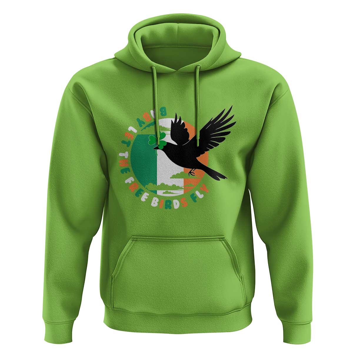 Irish Pride Hoodie Baby Let The Free Birds Fly Ireland Flag Shamrock