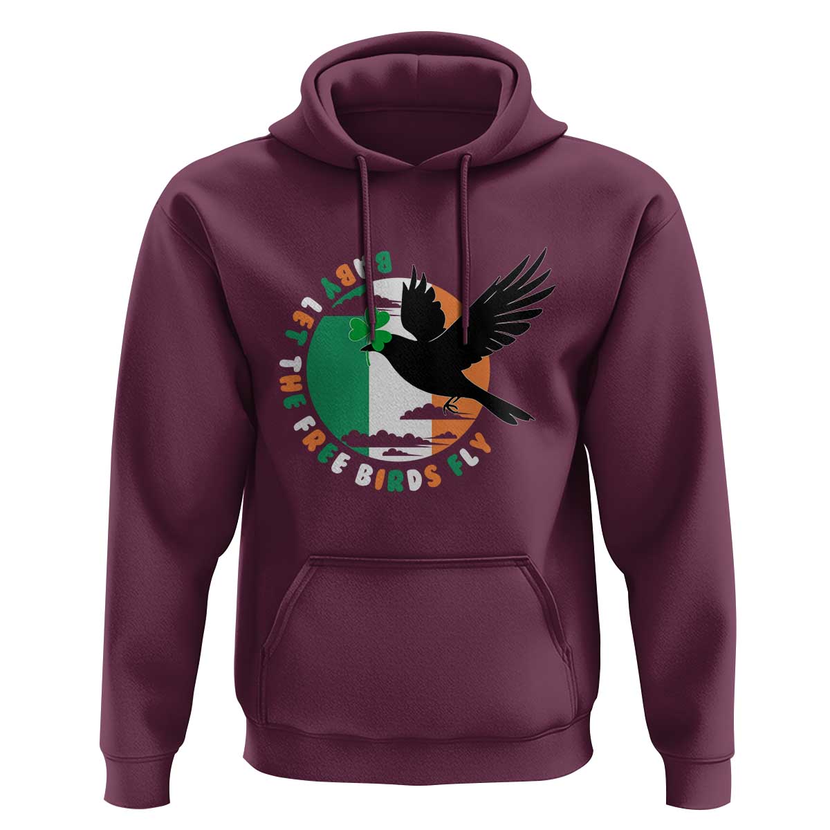 Irish Pride Hoodie Baby Let The Free Birds Fly Ireland Flag Shamrock