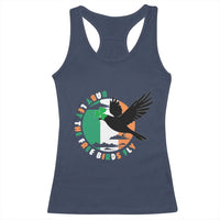 Irish Pride Racerback Tank Top Baby Let The Free Birds Fly Ireland Flag Shamrock