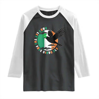 Irish Pride Raglan Shirt Baby Let The Free Birds Fly Ireland Flag Shamrock
