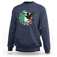 Irish Pride Sweatshirt Baby Let The Free Birds Fly Ireland Flag Shamrock