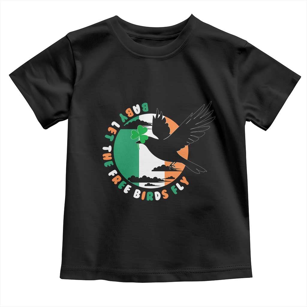 Irish Pride Toddler T Shirt Baby Let The Free Birds Fly Ireland Flag Shamrock