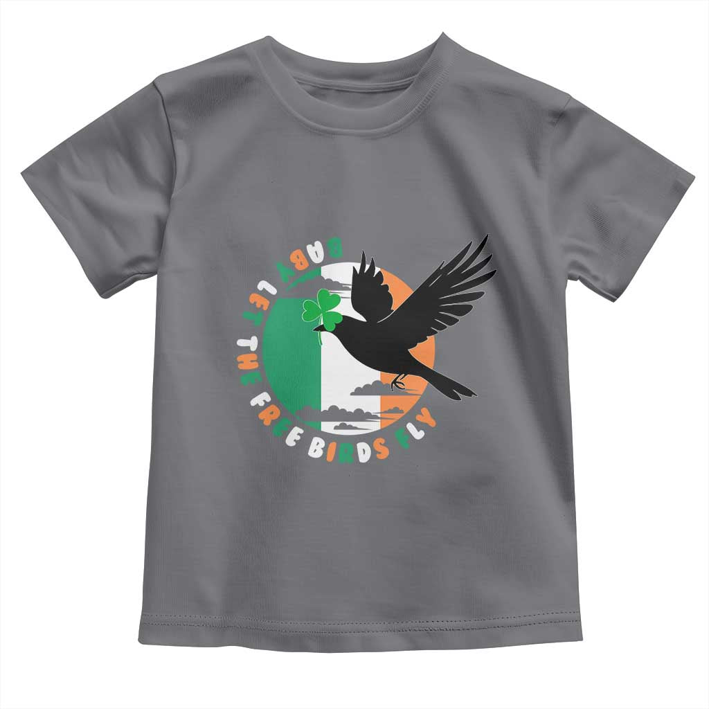 Irish Pride Toddler T Shirt Baby Let The Free Birds Fly Ireland Flag Shamrock