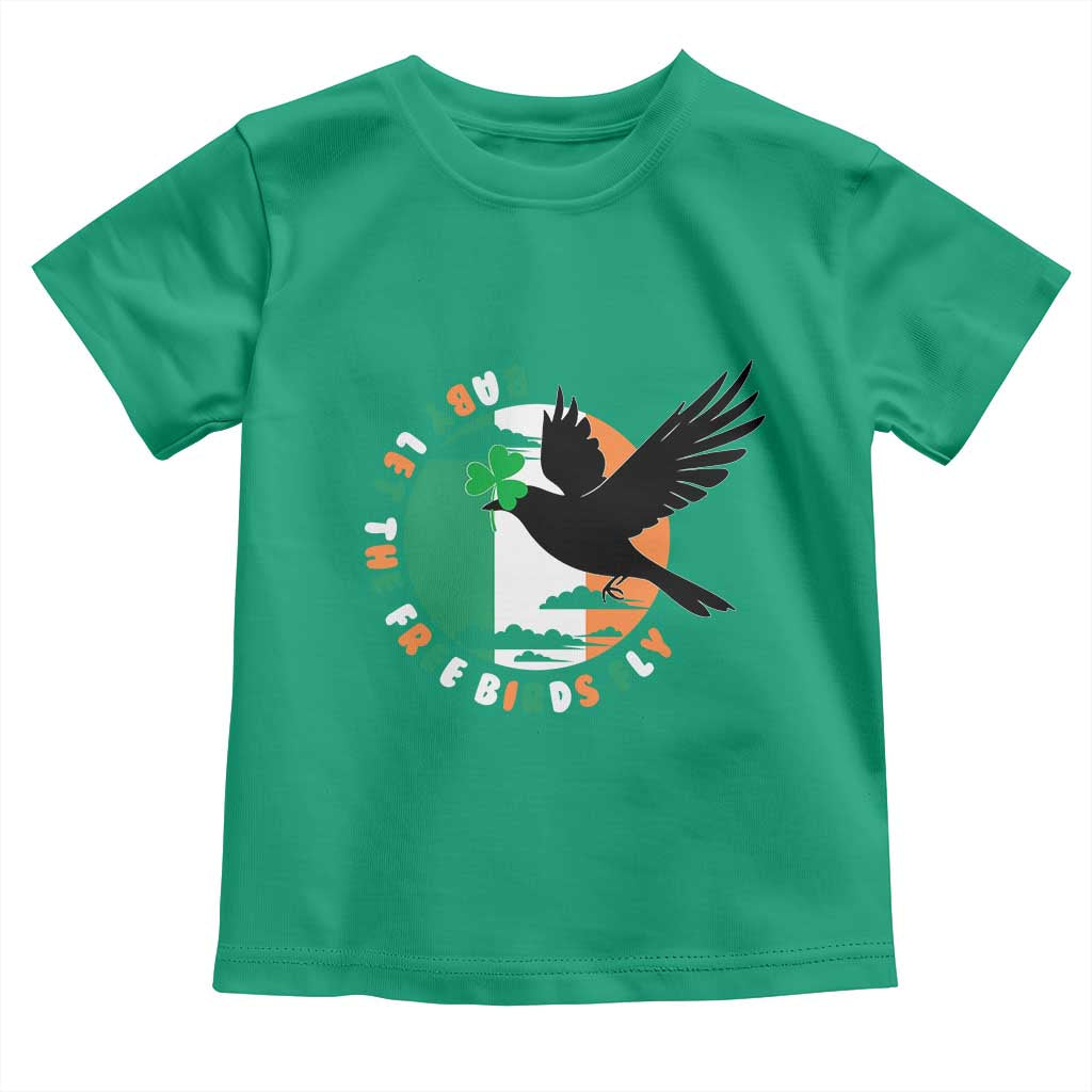 Irish Pride Toddler T Shirt Baby Let The Free Birds Fly Ireland Flag Shamrock