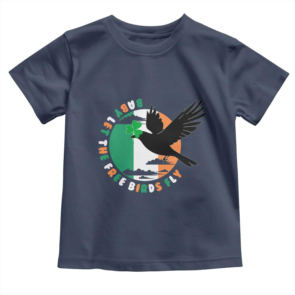 Irish Pride Toddler T Shirt Baby Let The Free Birds Fly Ireland Flag Shamrock