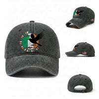 Irish Pride Washed Cotton Baseball Cap Baby Let The Free Birds Fly Ireland Flag Shamrock