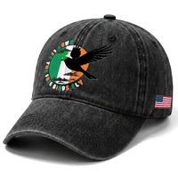 Irish Pride Washed Cotton Baseball Cap Baby Let The Free Birds Fly Ireland Flag Shamrock