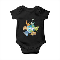 Earth Day Save Our Planet Baby Onesie Cute Dinosaurs Around World