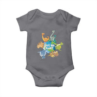 Earth Day Save Our Planet Baby Onesie Cute Dinosaurs Around World