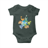 Earth Day Save Our Planet Baby Onesie Cute Dinosaurs Around World