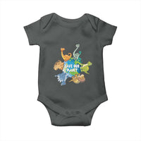 Earth Day Save Our Planet Baby Onesie Cute Dinosaurs Around World