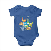 Earth Day Save Our Planet Baby Onesie Cute Dinosaurs Around World