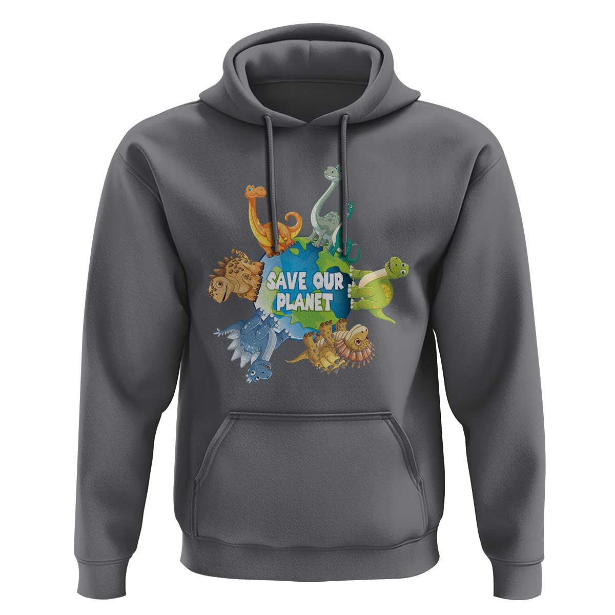 Earth Day Save Our Planet Hoodie Cute Dinosaurs Around World