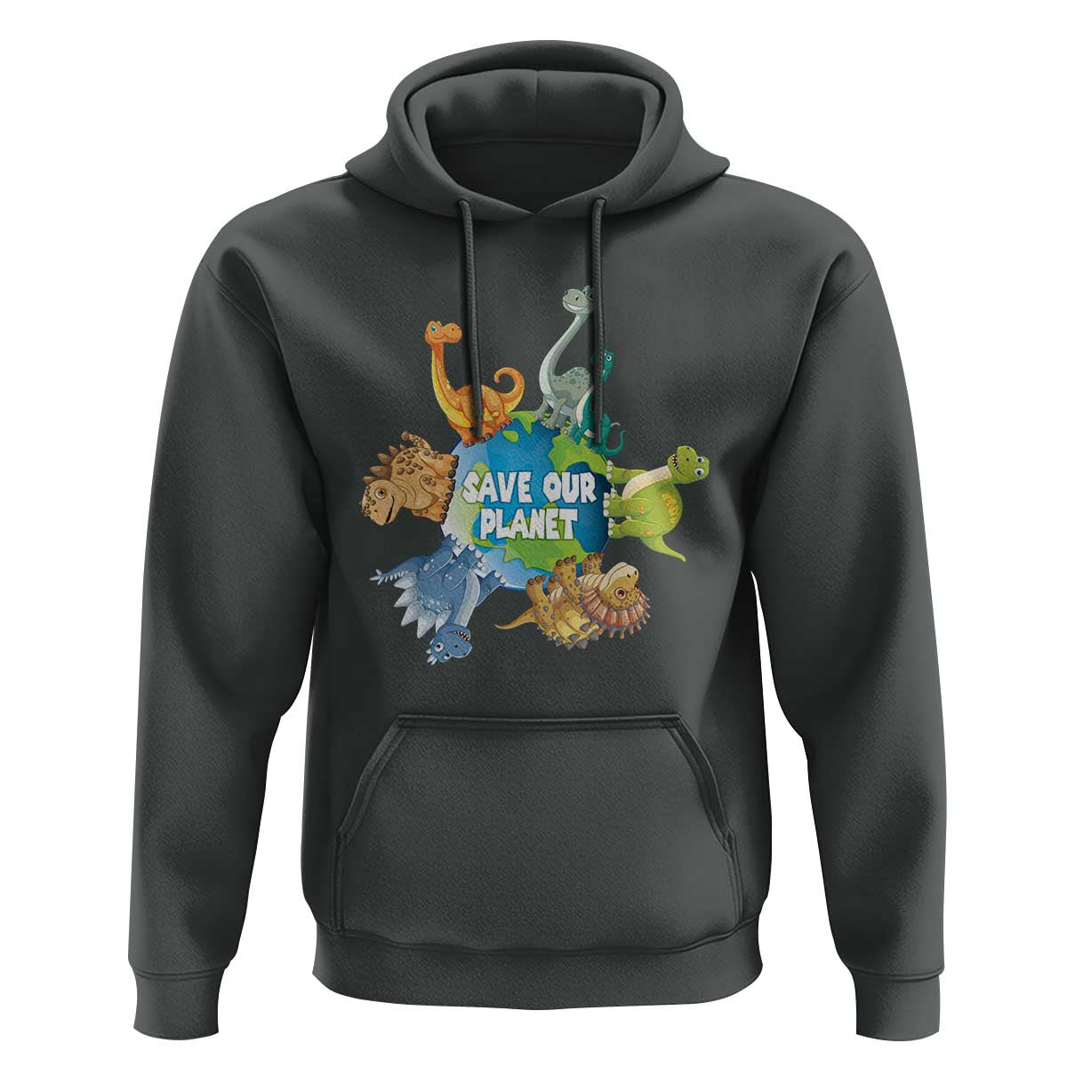 Earth Day Save Our Planet Hoodie Cute Dinosaurs Around World