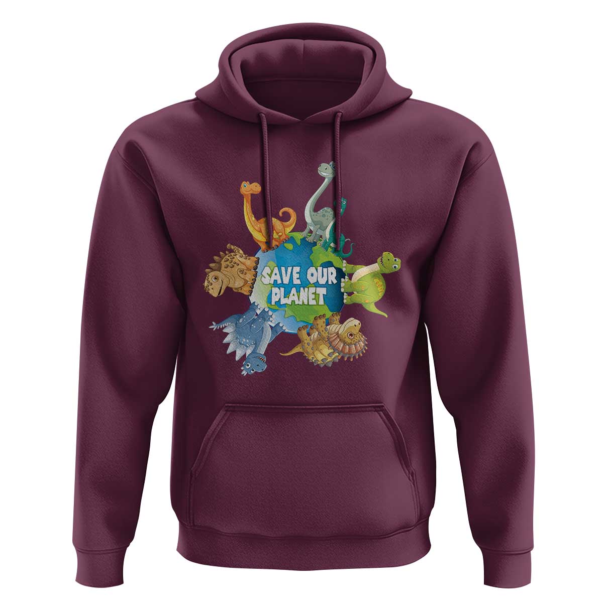 Earth Day Save Our Planet Hoodie Cute Dinosaurs Around World