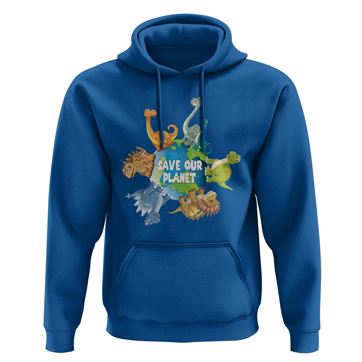 Earth Day Save Our Planet Hoodie Cute Dinosaurs Around World