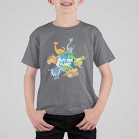 Earth Day Save Our Planet T Shirt For Kid Cute Dinosaurs Around World