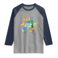 Earth Day Save Our Planet Raglan Shirt Cute Dinosaurs Around World