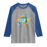 Earth Day Save Our Planet Raglan Shirt Cute Dinosaurs Around World