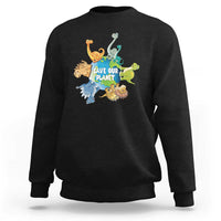 Earth Day Save Our Planet Sweatshirt Cute Dinosaurs Around World