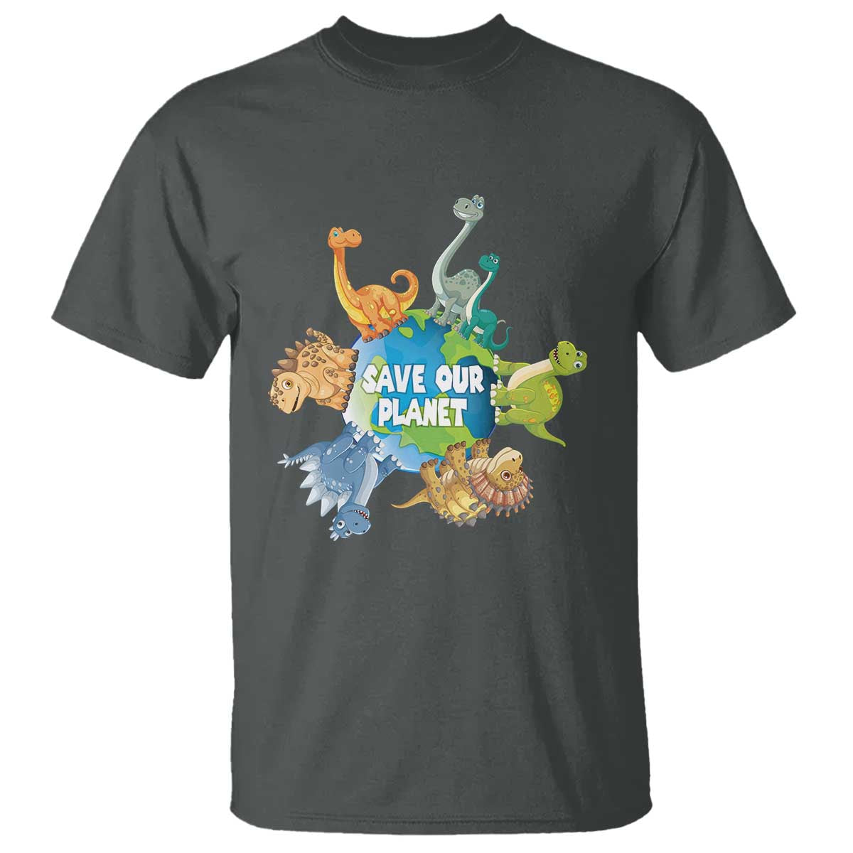 Earth Day Save Our Planet T Shirt Cute Dinosaurs Around World